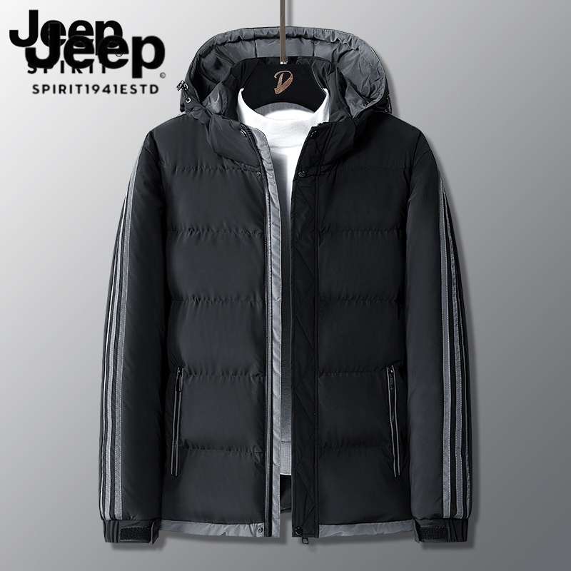 JEEP吉普棉衣外套男冬季加厚保暖棉服拉链开衫休闲运动棉袄