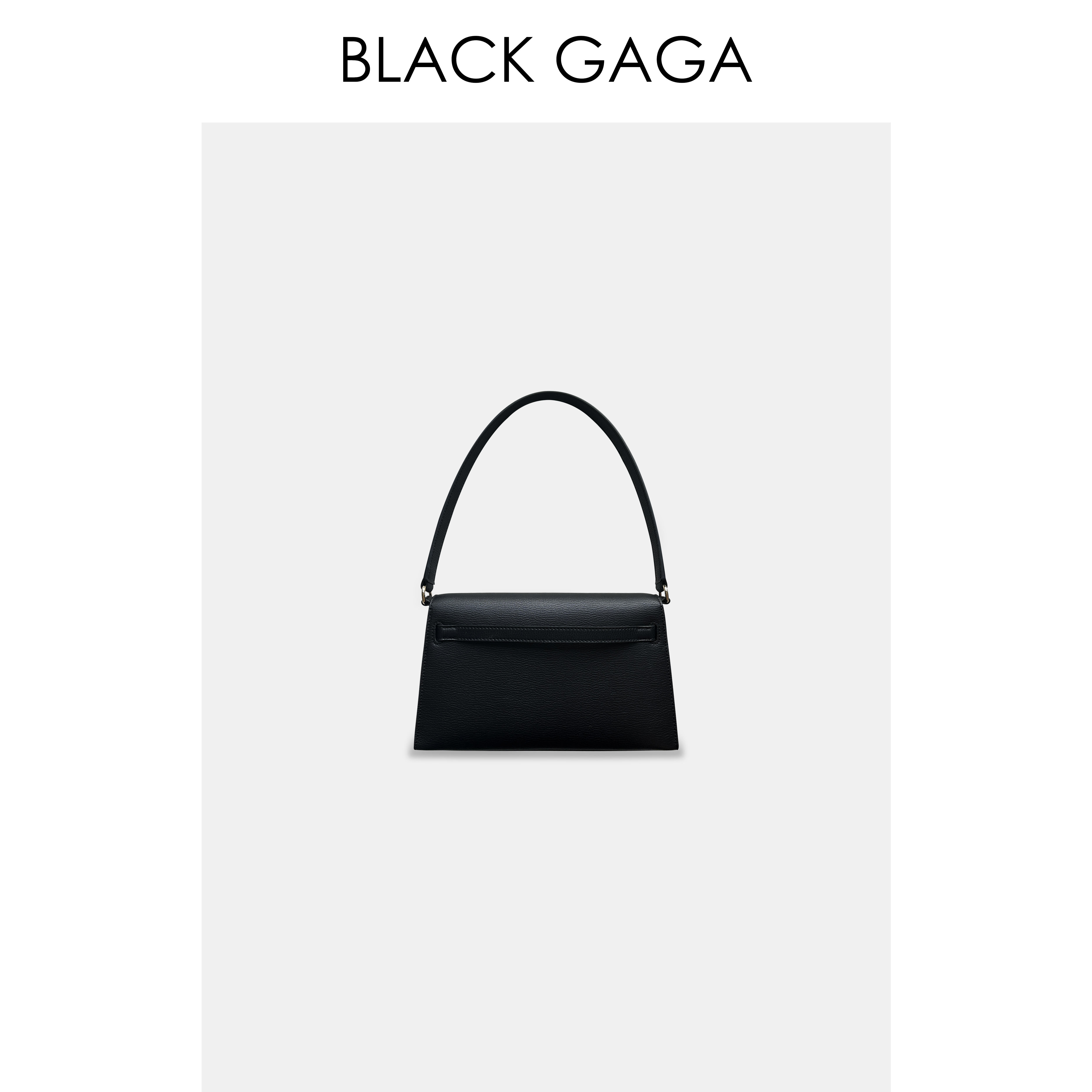 BLACK GAGA【黑金之梦】轻奢Z皮凯莉单肩包翻盖腋下包 G2308P01