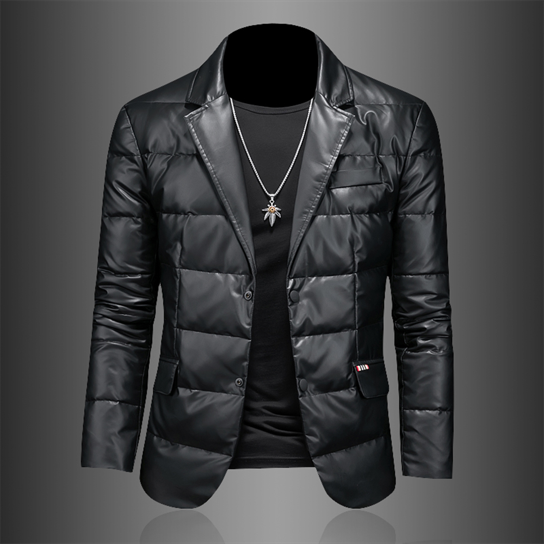 西装领男士轻薄羽绒服高贵上档次男装冬款上新2023爆款冬季皮外套