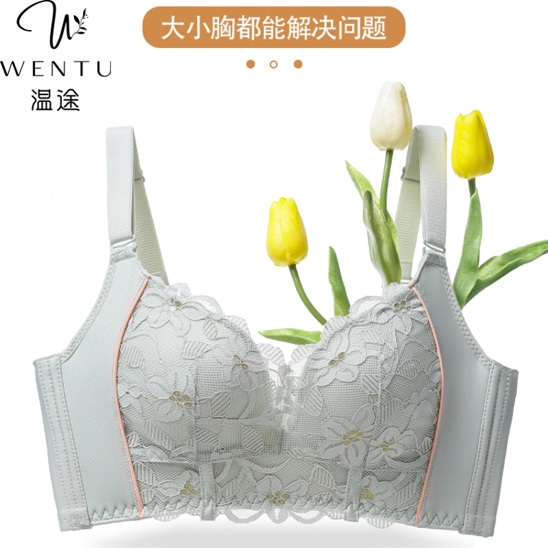 温途 王后性感小胸聚拢收副乳上托防下垂无钢圈薄款文胸N