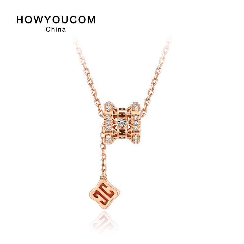 链子925银 玫瑰金色锁骨链《小蛮腰》项链