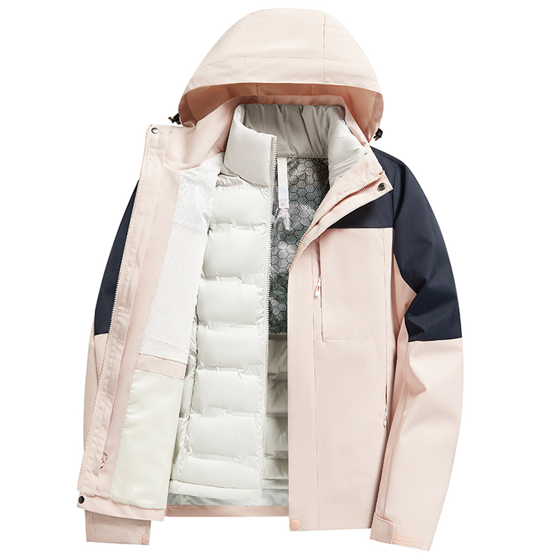 新款情侣三合一黑金羽绒登山服衣户外加厚防风防寒秋冬季保暖09款