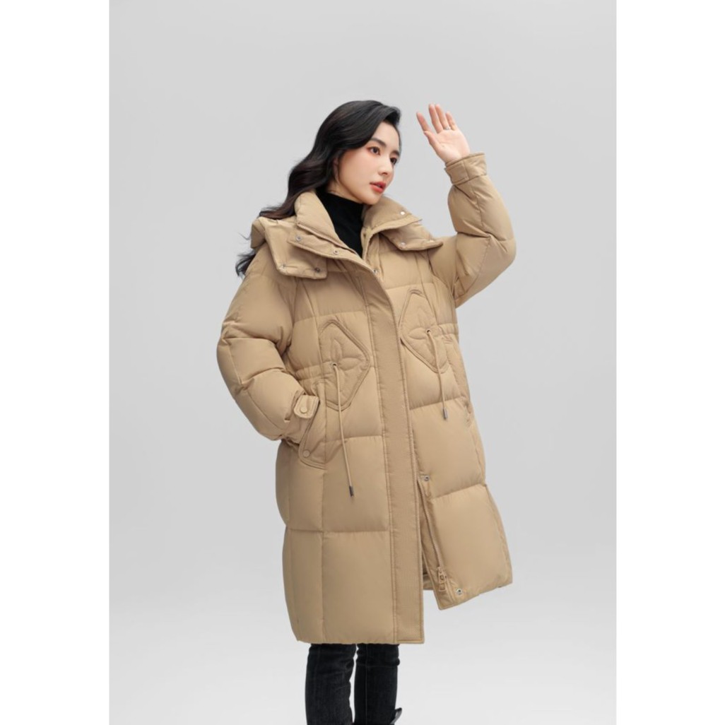 线下999！90鸭绒！保暖好搭档~超轻超时尚大口袋女式羽绒服M12233
