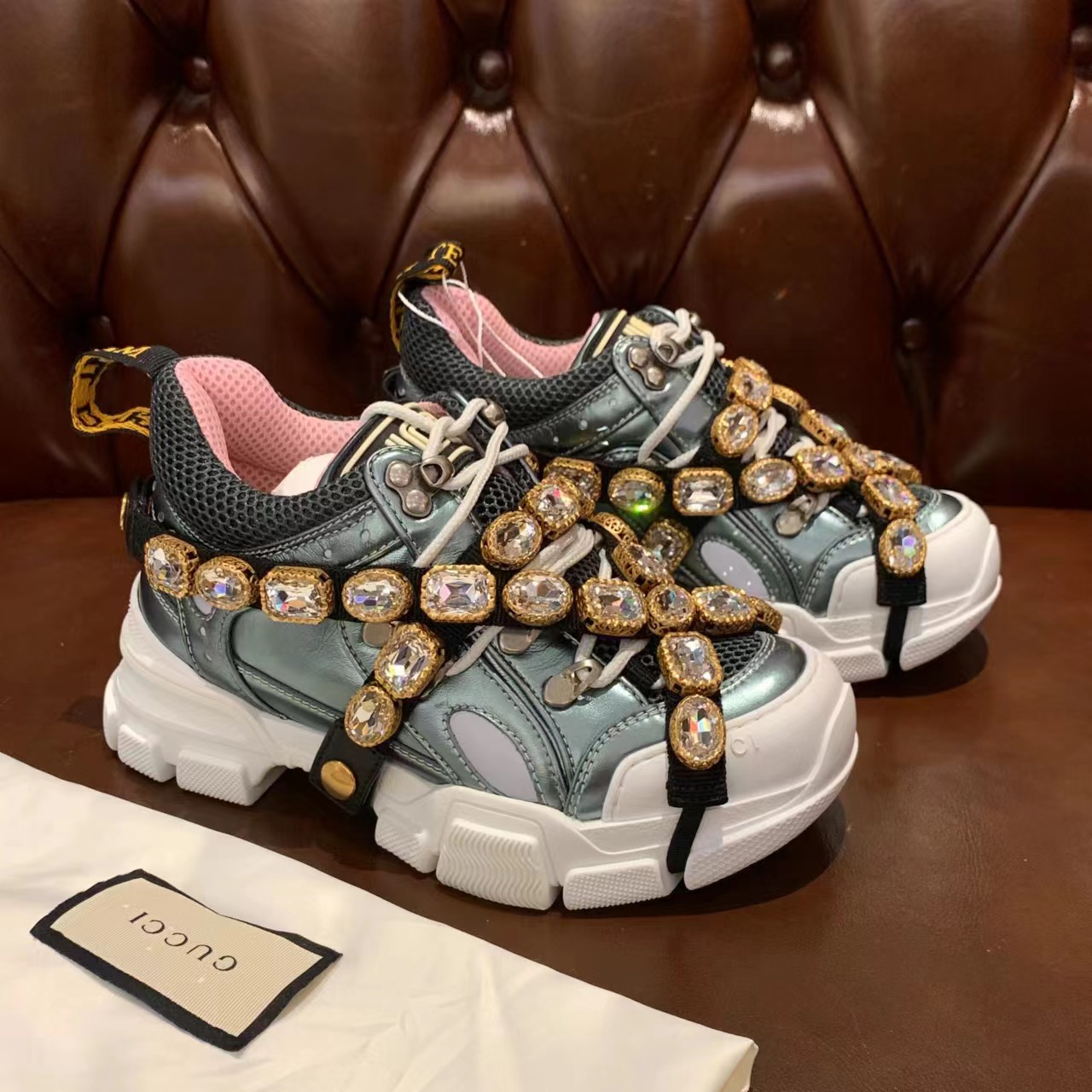 95新 GUCCI/古驰 安洁利严选运动鞋/XK0069209