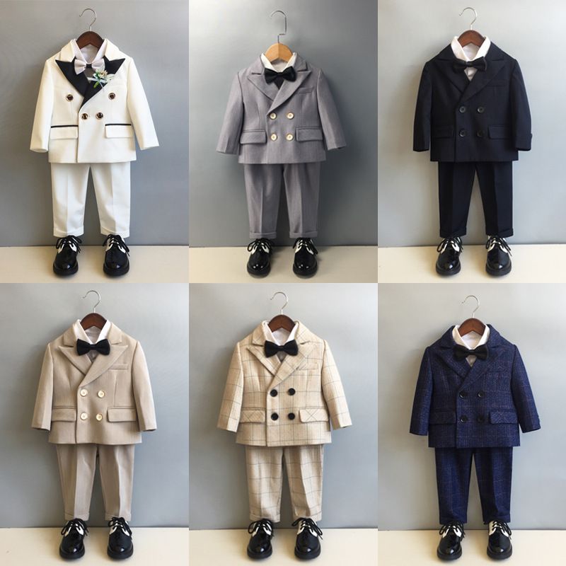 abnn儿童西装礼服套装小童花童婚礼服宝宝周岁生日西服男童演出