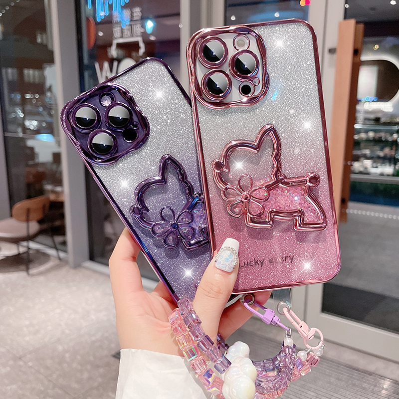 适用于iPhone14promax手机壳苹果13流沙潮牌小狗12卡通可爱11女款