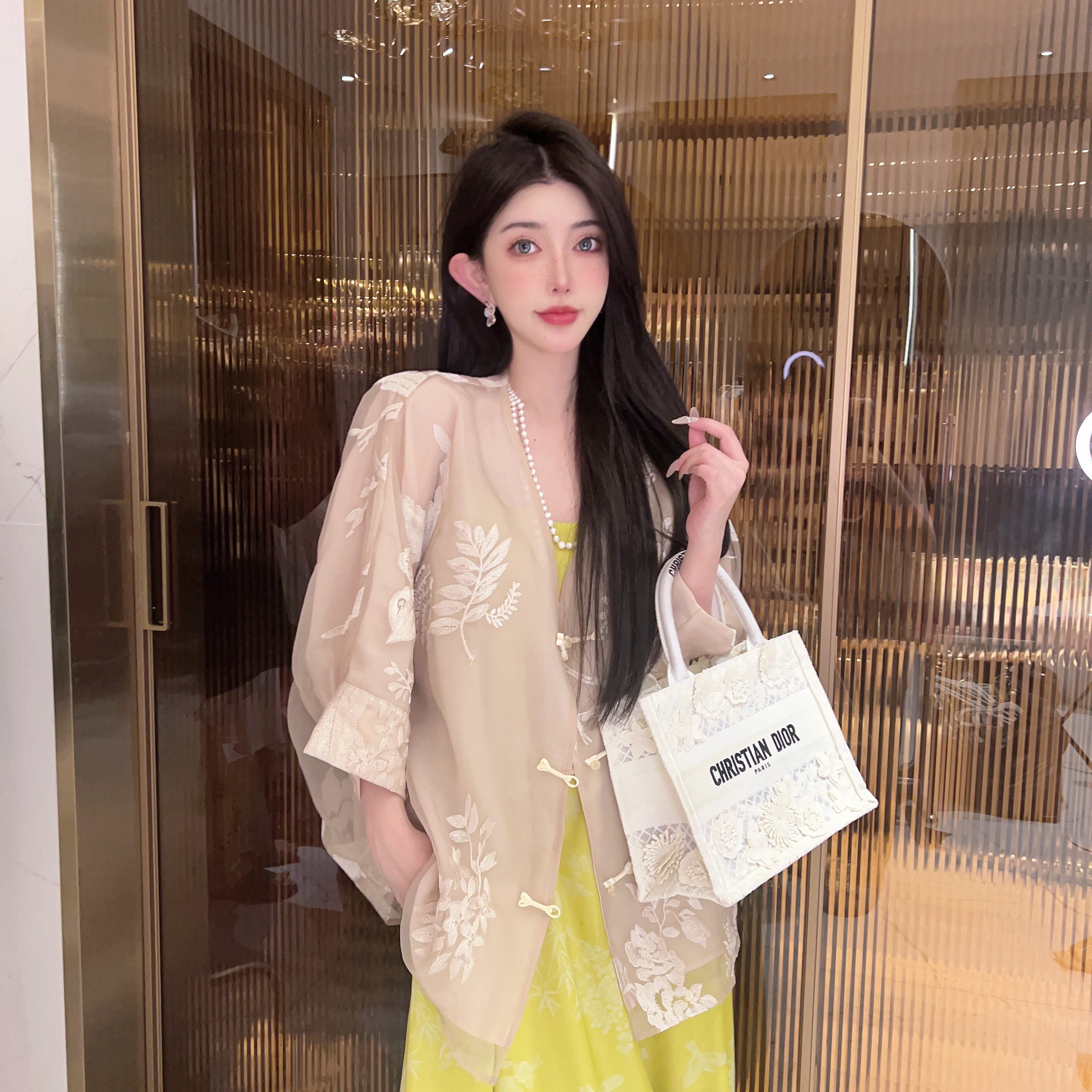蓝蓝推荐 【寸心结】气质轻奢重工定制贵妇风长袖外套 W3070023H