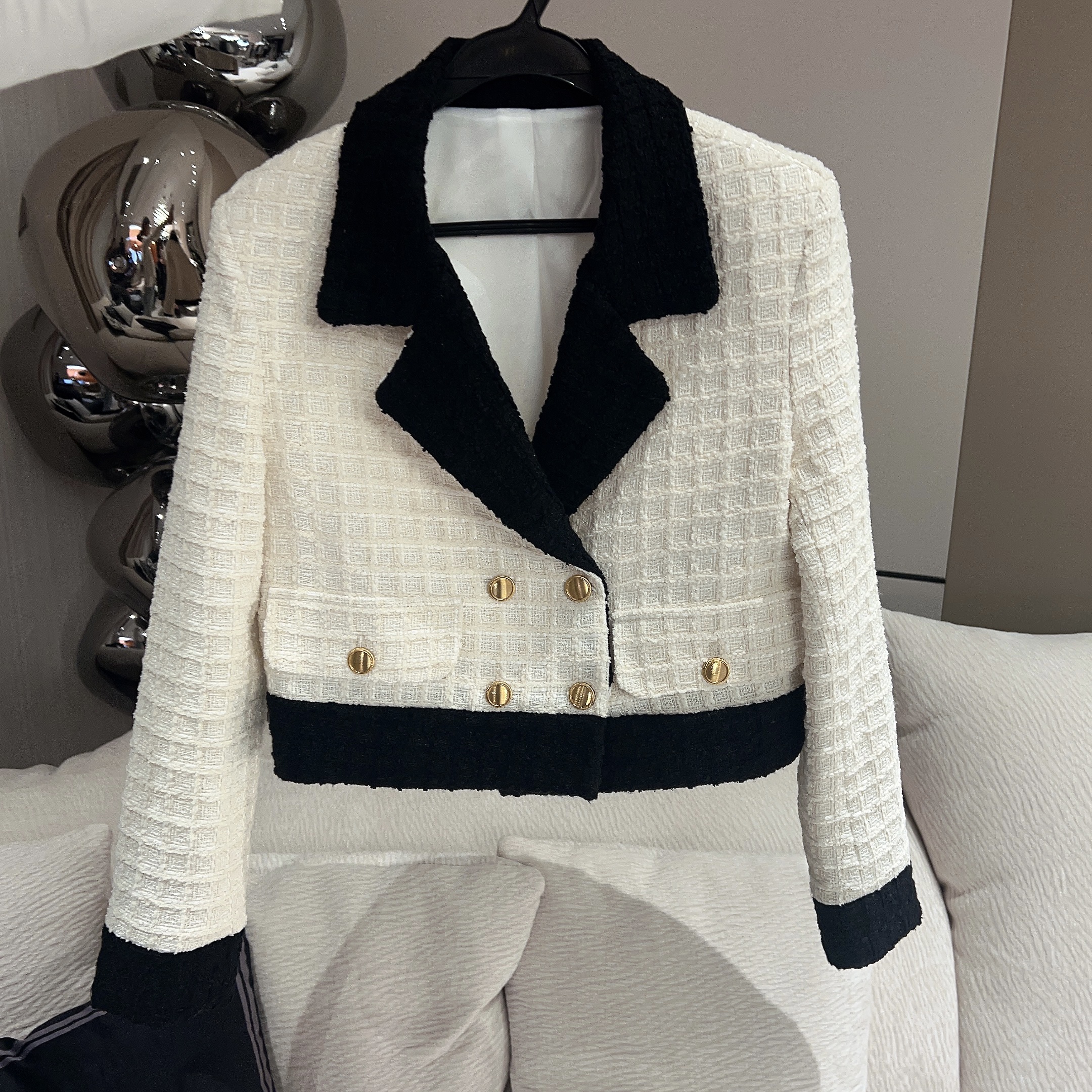 蓝蓝推荐 【香香子】气质百搭时尚定制小香风长袖外套 W3080133H