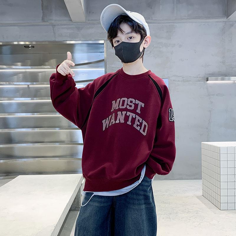 FAVMARTHA 儿童套装男童卫衣春秋款2024洋派中大童男孩秋装时髦上