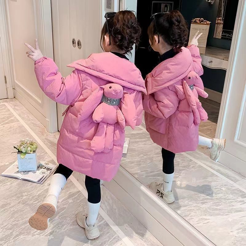 儿童冬装小女孩宝宝连帽加绒棉服秋冬爆款棉袄2023东北冬装外套