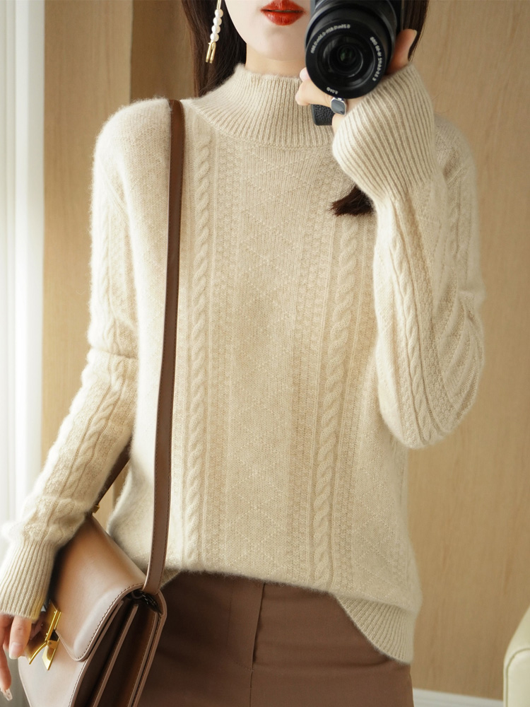 【方合专属】2023秋冬新款半高领羊毛衫