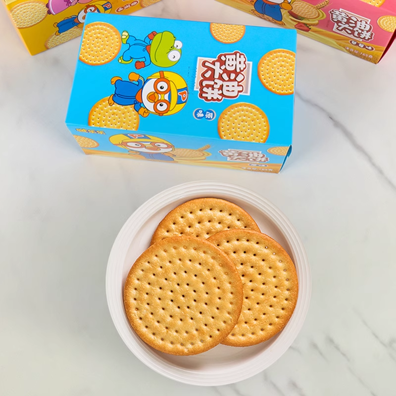 啵乐乐黄油大饼165g*3盒（口味随机），韧性饼干