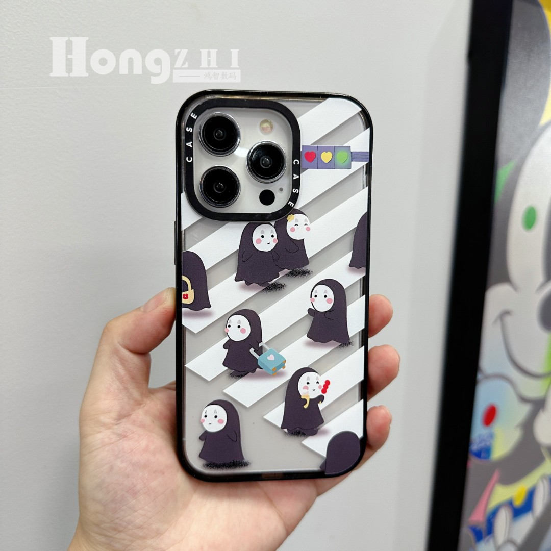 【小幽灵过马路】ins个性2023新款苹果15Promax手机壳卡通14Pro防摔