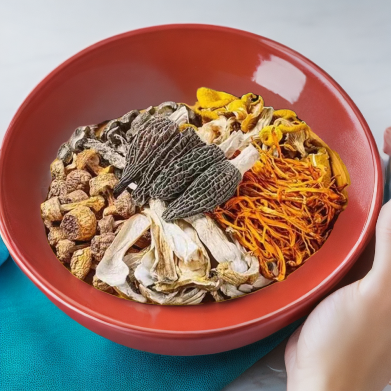 七彩菌汤包羊肚菌鹿茸菇茶树菇云南特产干香菇煲汤食材汤料包菌菇