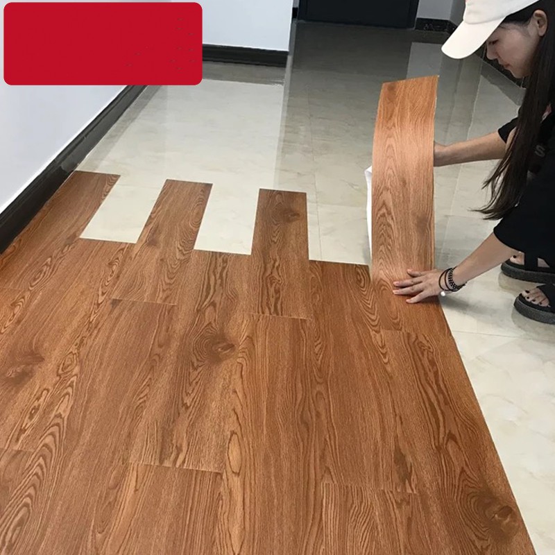 PVC仿木地板贴自粘地板革水泥地直接铺耐磨家用加厚翻新改造地面