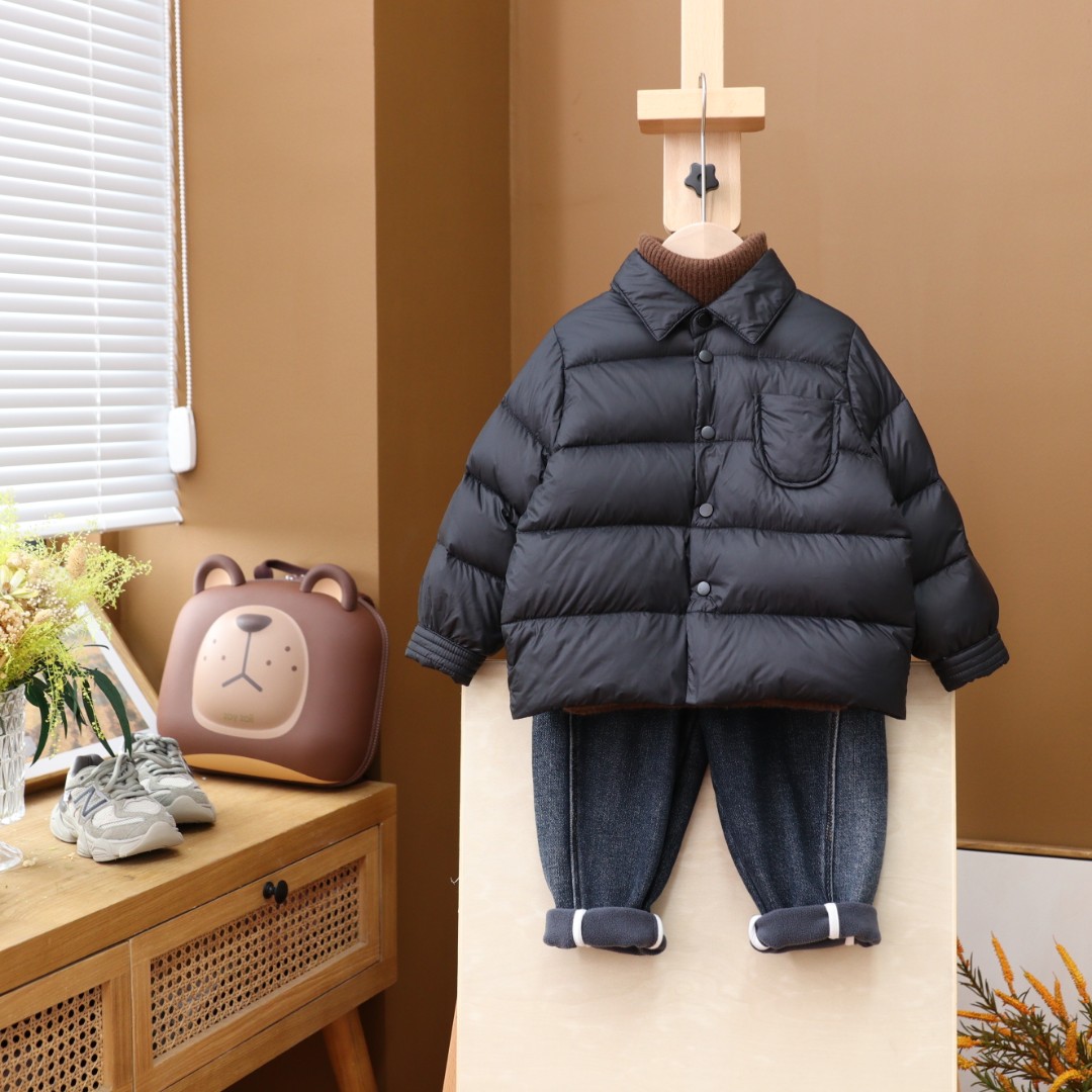 【雪宝贝童品】2024新款童装男女羽绒服儿童90白鸭绒羽绒服TM10390