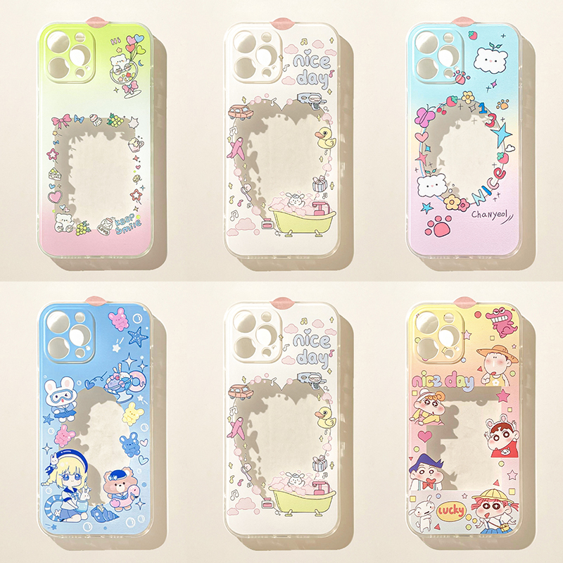 benefit追星小卡小新iPhonepromax14手机壳苹果15/13opporeno11女