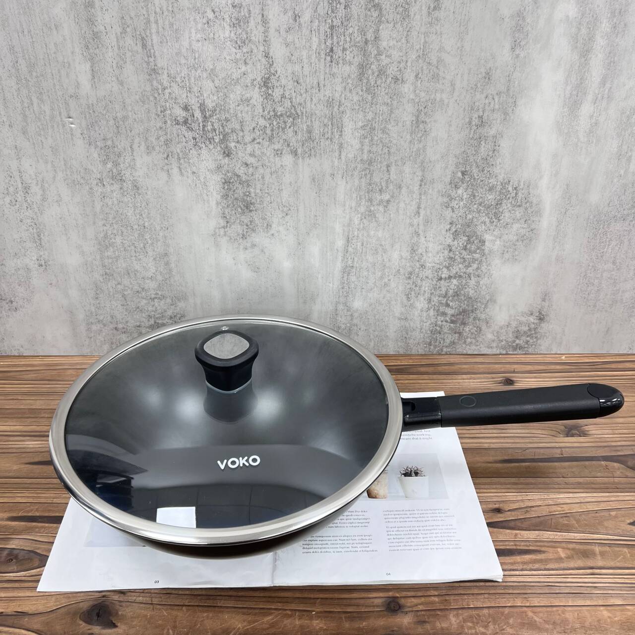 H405 VOKO单柄铁锅32*11CM 带盖重约2.32kg 单锅1.45kg