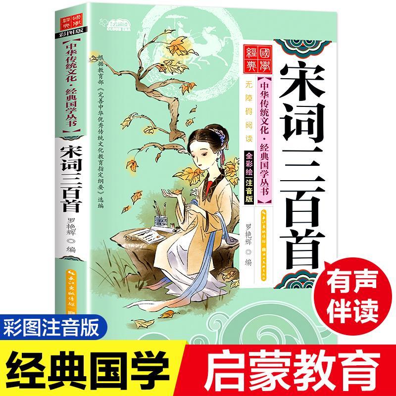 宋词三百首注音版中国传统文化经典国学启蒙绘本小学生必背古诗词
