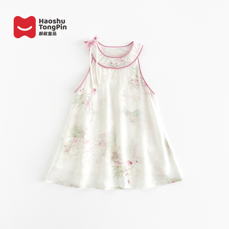 郝叔童品BY4241夏季新款女宝儿童连衣裙2024时尚刺绣民族风裙子潮