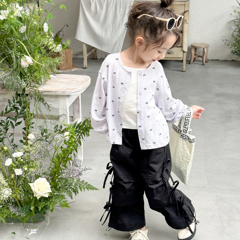 郝叔童品夏季新款轻薄女宝SD4240韩版针织外套2024时尚洋气上衣