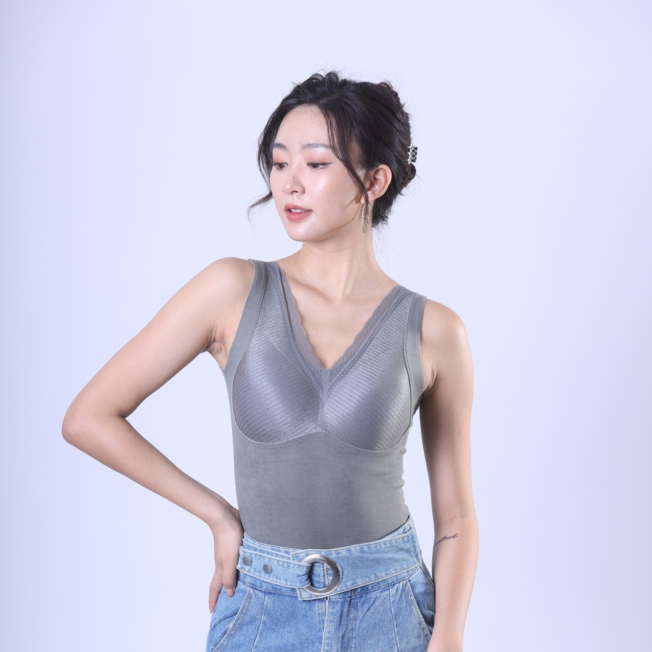 GM/GM【主播推荐】保暖背心加绒加厚打底美背内搭发热丝秋冬