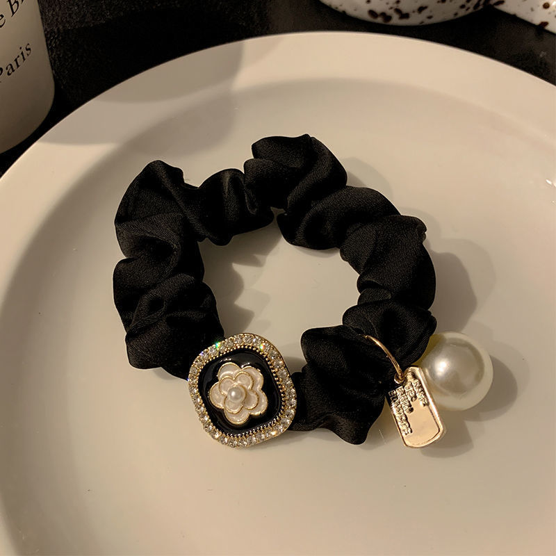 山茶花高级感发圈法式气质成人扎头绳大肠圈女轻奢简约扎头发绳女