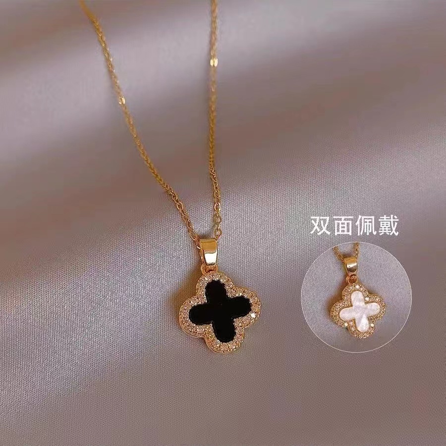 高级感四叶轻奢小众简约百搭项链8209
