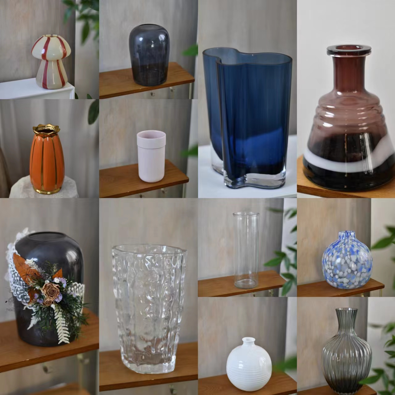 NAMOCHUNFENG【花瓶】简生活 欧式中式插花玻璃瓶展示 家居摆放装饰