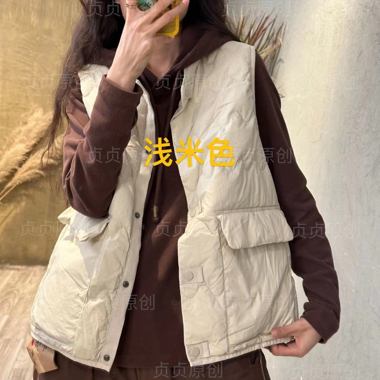 2232-马甲马夹抽绳秋冬短款时尚