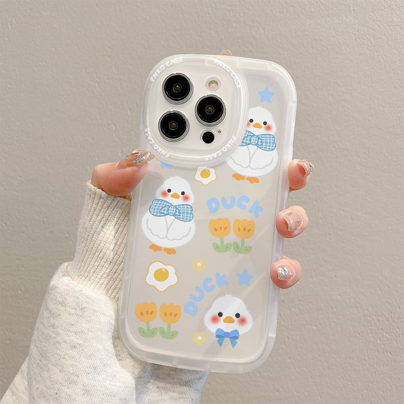 小鸭手机壳苹果/华为/oppo/小米/vivo透明iPhone13精孔摄像