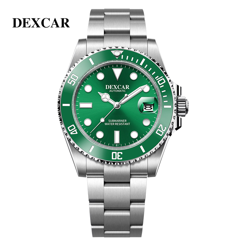 DEXCAR/度卡水鬼系列高档全自动机械表男士时尚轻奢夜光潮流腕表