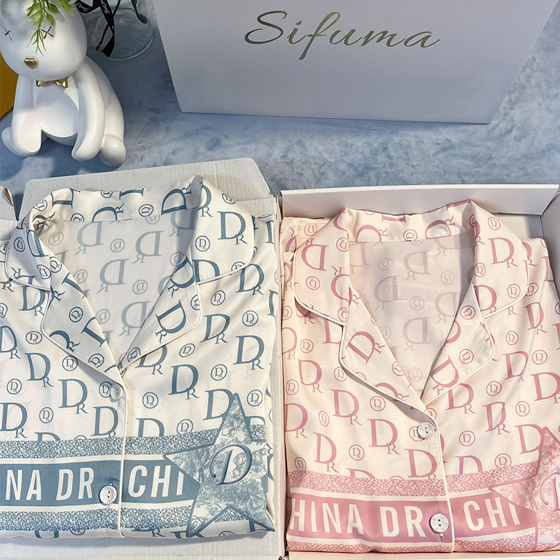 Sifuma/斯服玛《D家粉蓝》秋季时尚舒适睡衣长袖家居服两件套礼盒装