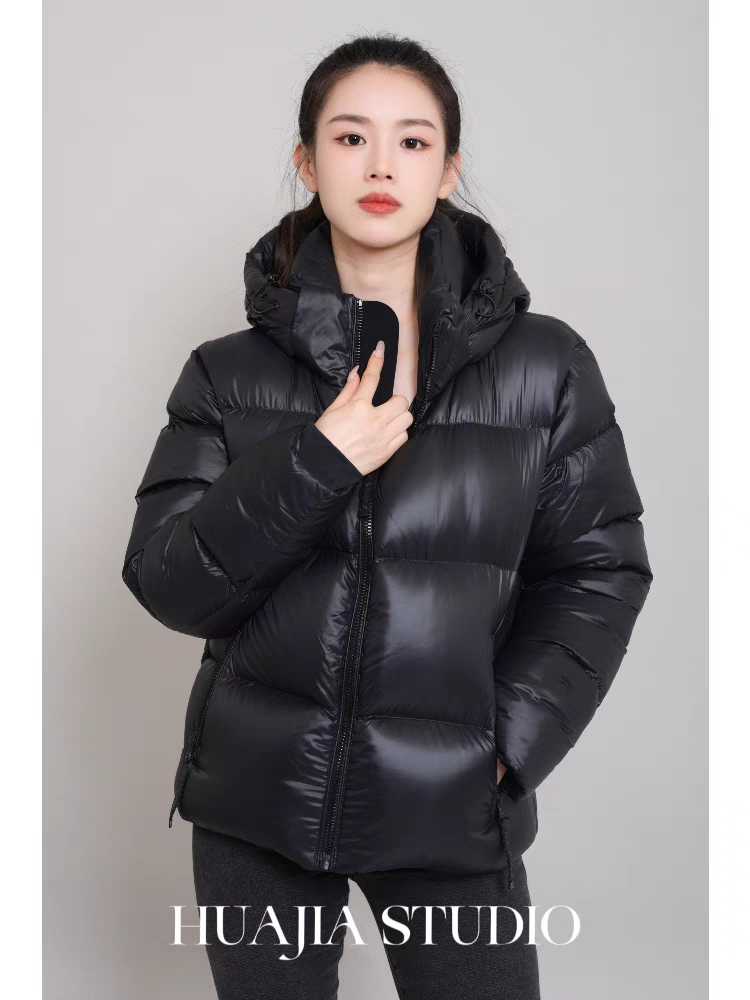 【黑金鹅绒】高端短款90白鹅绒男女同款情侣鹅绒服加厚连帽冬季外