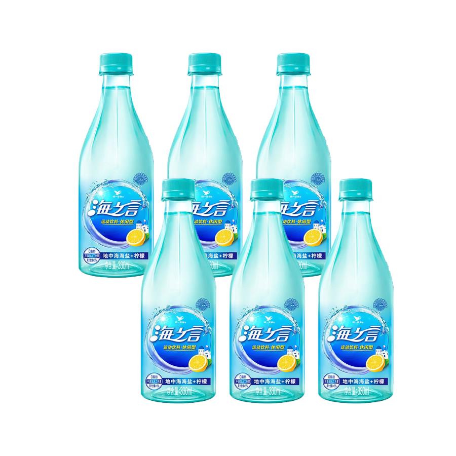 统一海之言盐汽水电解质水 网红饮品330ml*6运动饮料清爽力