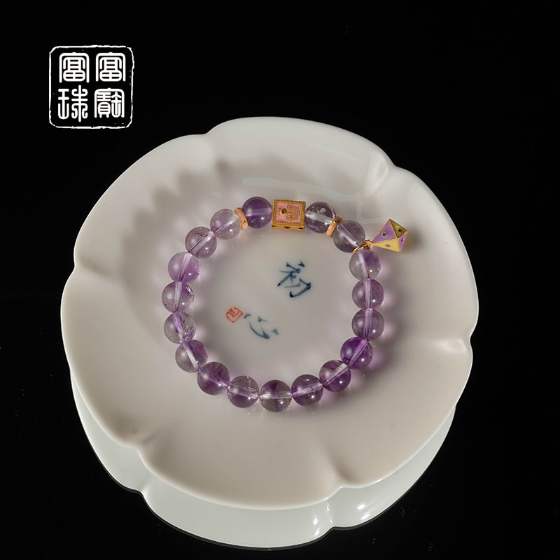【赐舞】富富珠宝 水晶S925银时尚手串（天然珠宝多样性发）
