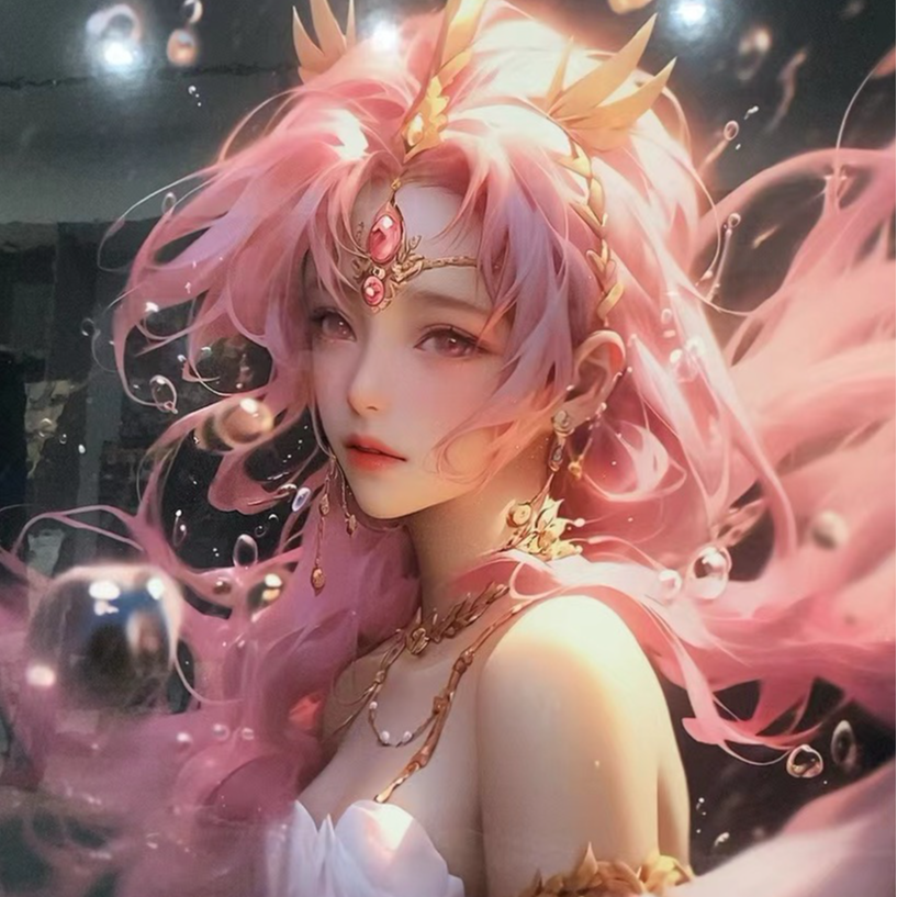 3宠粉泡泡女神动漫装饰画40*40无边框