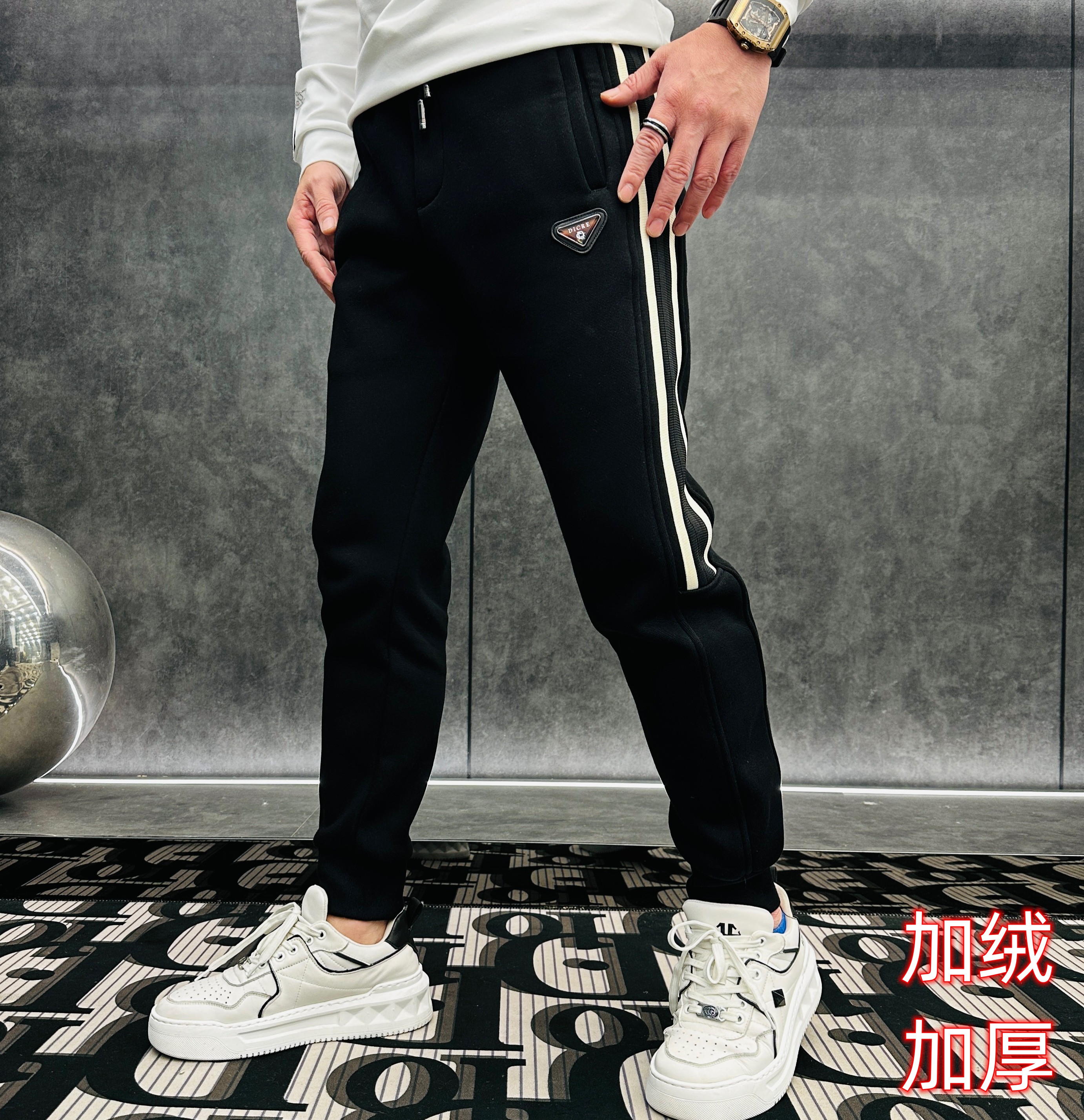 【YOS】男士休闲裤 雄哥家 男秋冬裤子时尚百搭加绒休闲裤553