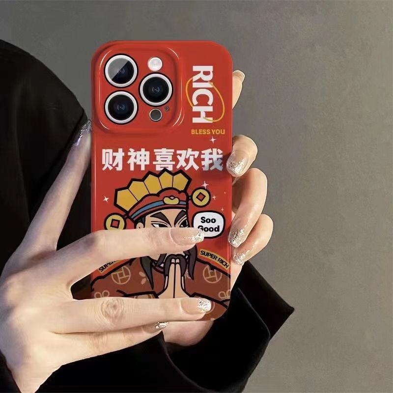 财神喜欢适用iphone15/14/12/11/xr手机壳苹果13华为vivo小米oppo