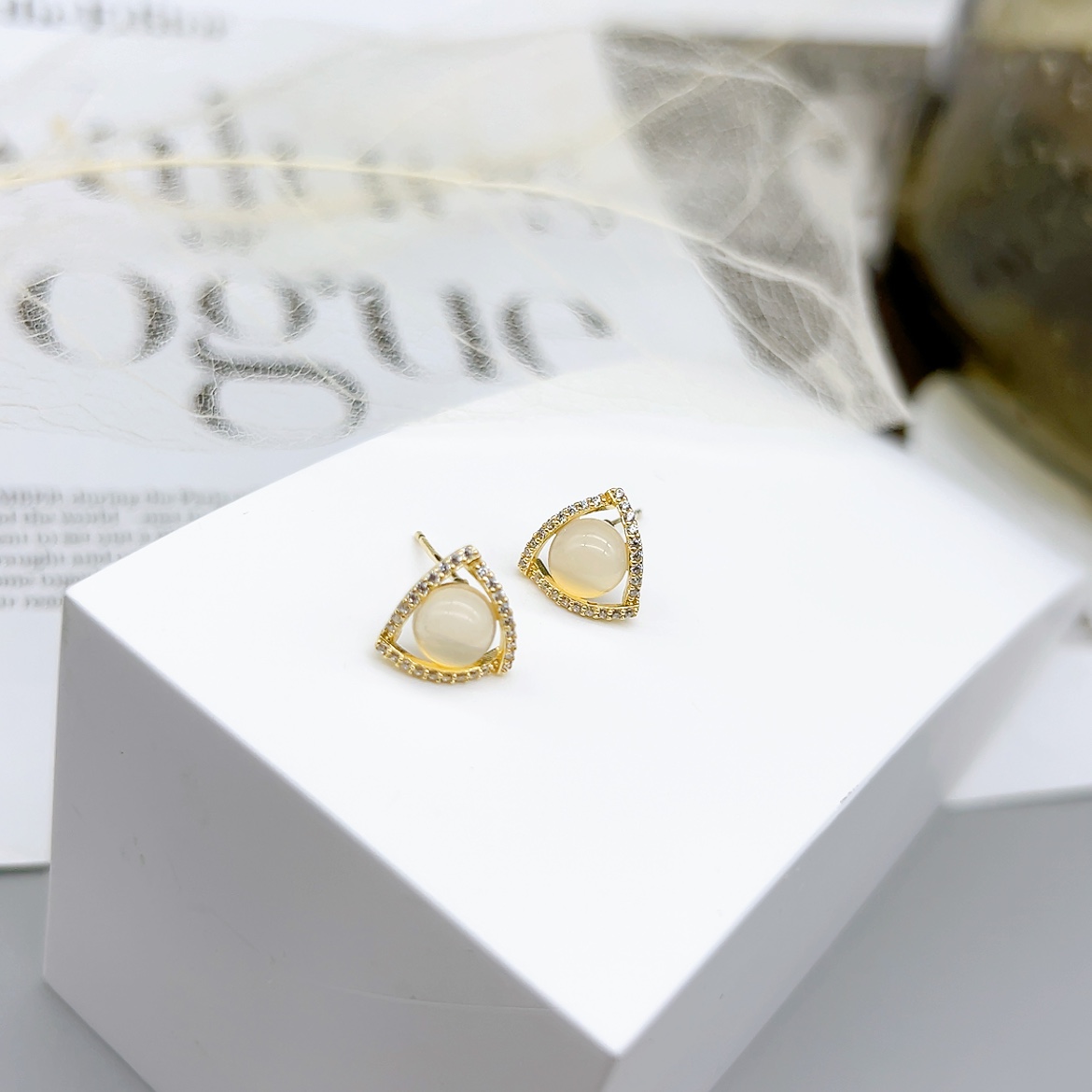 925银耳饰 48162 好啊商店 925纯银三角耳钉