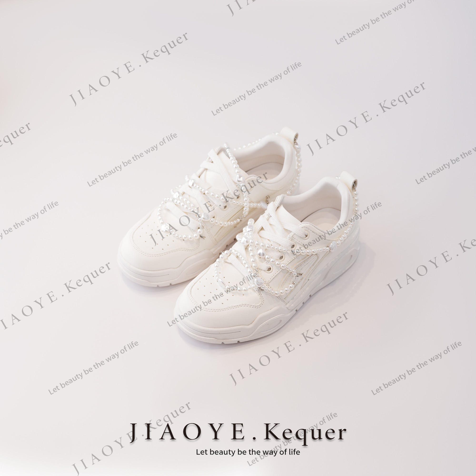 JiaoyeKequer【平板鞋】百搭ins系带休闲小白鞋K230211XZ-Az20806