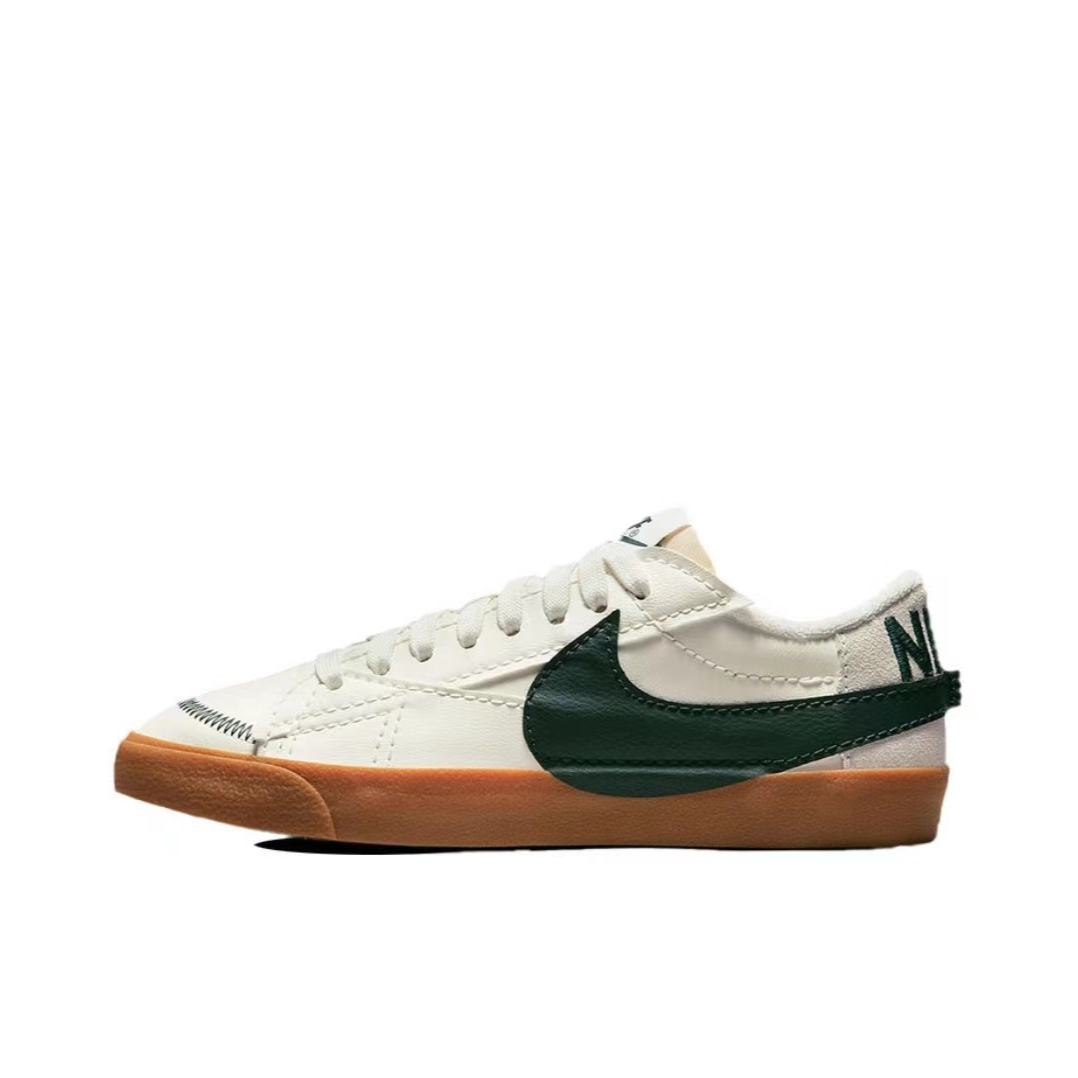 耐克/Nike Blazer Low Jumbo 男款白绿休闲低帮板鞋 DR9865-101
