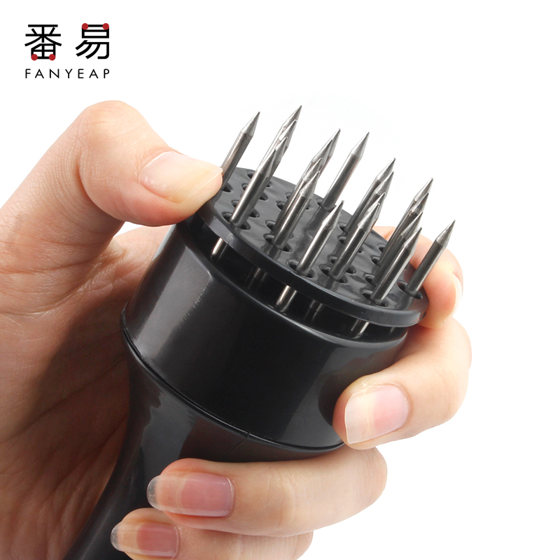 不锈钢松肉锤创意插肉针牛扒锤松肉针锤肉器扎孔器神器松肉器猪肉