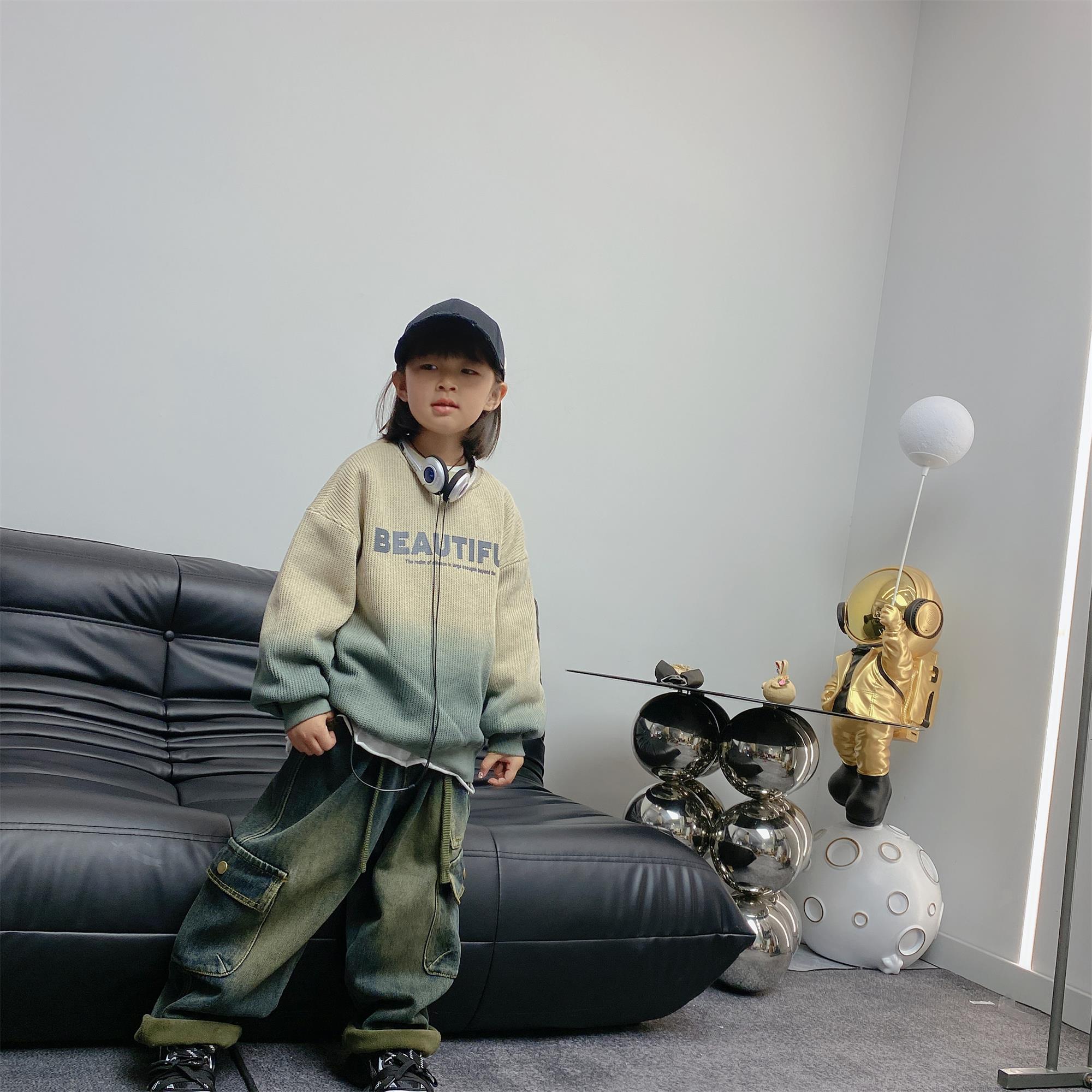 【潮牌卫衣】中大童加绒冬季韩版儿童长袖2023新款潮流卫衣 20073