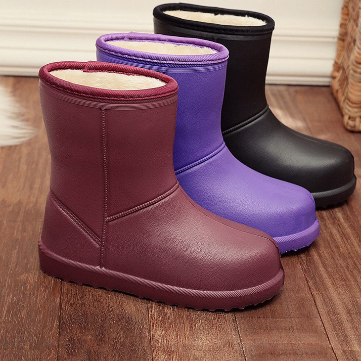 雨鞋女加绒防滑水鞋加厚保暖防水棉雨靴男冬天水靴套鞋厚底胶鞋子
