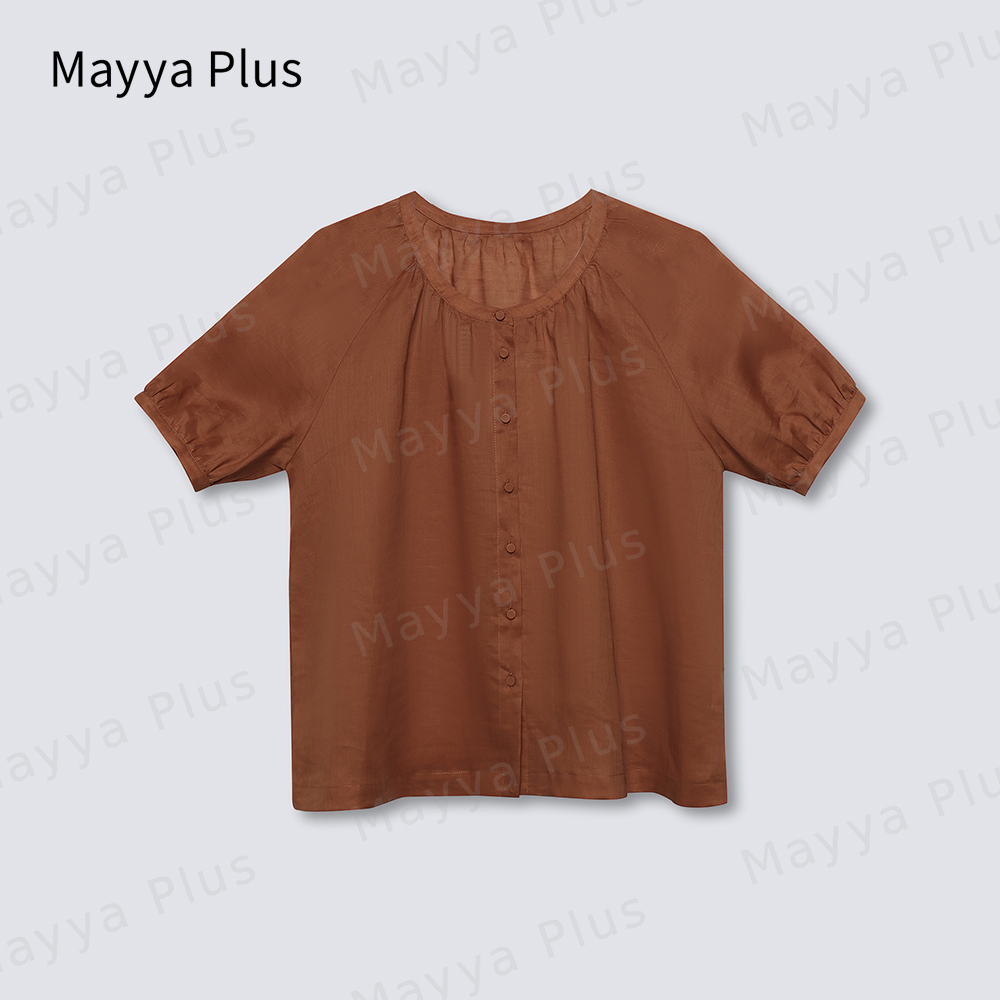 【港岛日落】Mayya Plus时尚新品气质显瘦遮肉百搭休闲上衣32329200
