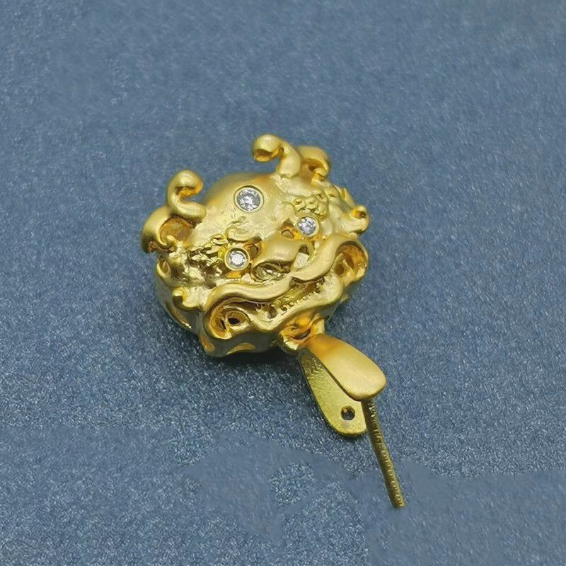 铜合金吊坠 镀18K色扣头瑞兽山水牌龙牌虎牌大观音佛公如意吊坠