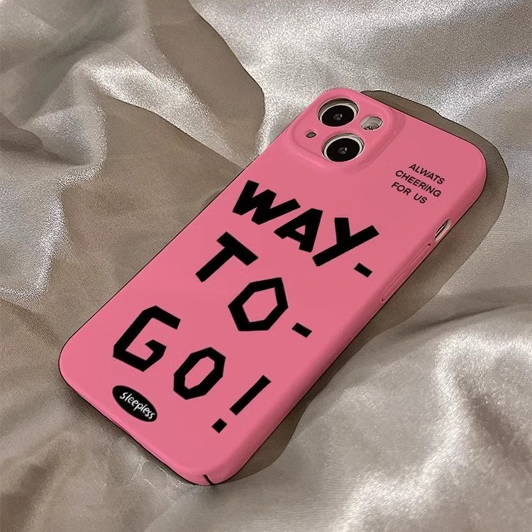 玫红英文适用苹果15手机壳华为mate60pro小米14pro个性vivo女oppo