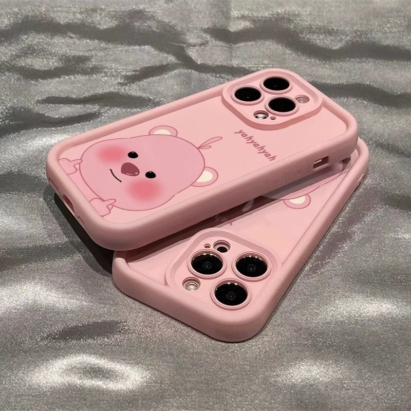可爱小海狸适用苹果15Promax新款iPhone14少女13简约软全包手机壳