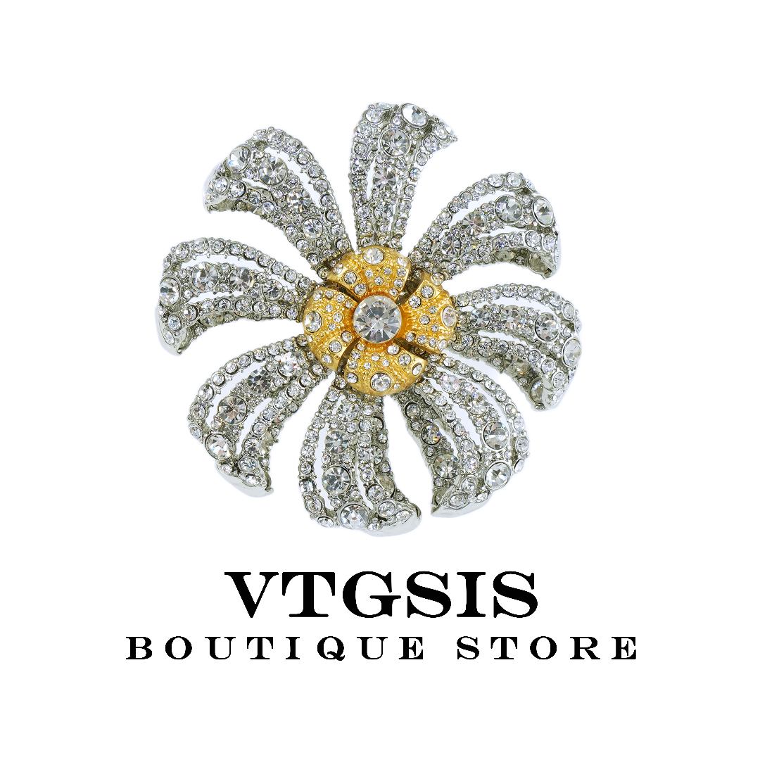 中古姐妹 合金胸针 5660银色小雏菊胸针轻奢时尚设计师奢华复古